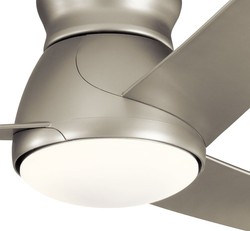 Casa Padrino ventilateur de plafond de luxe argent 152 x H. 29 cm - Ventilateur moderne dimmable avec éclairage LED et télécommande - Accessoires de Luxe