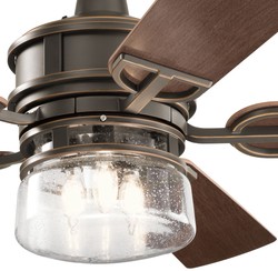 Luxus Designer Deckenventilator mit LED Beleuchtung und Fernbedienung Luxury Designer Ceiling Fan with LED Lighting and Remote Control