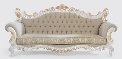 Prunkvolles Luxus Barock Wohnzimmer Sofa mit Muster Magnificent Luxury Baroque Living Room Sofa with Pattern 