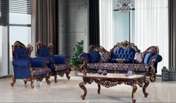 Casa Padrino table basse baroque de luxe marron foncé / crème / or 130 x 95 x H. 51 cm - Magnifique table de salon en bois massif de style baroque - Mobilier Baroque
