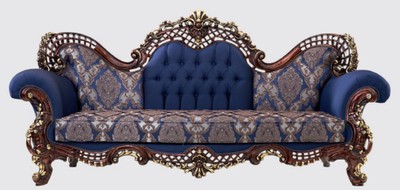 Prunkvolles Luxus Barock Wohnzimmer Sofa mit Muster Magnificent Luxury Baroque Living Room Sofa with Pattern 