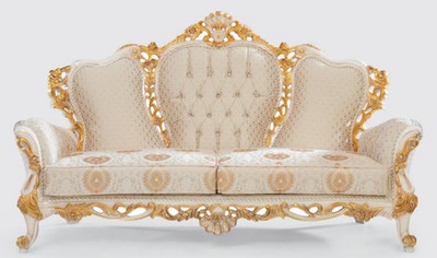 Prunkvolles Luxus Barock Wohnzimmer Sofa mit Muster Magnificent Luxury Baroque Living Room Sofa with Pattern 