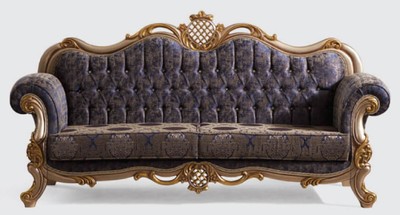Prunkvolles Luxus Barock Wohnzimmer Sofa mit Muster Magnificent Luxury Baroque Living Room Sofa with Pattern 