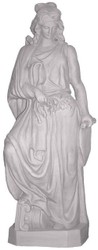 Casa Padrino scultura Art Nouveau di lusso signora grigio A. 135 cm - Magnifica statua in ceramica - Figura decorativa fatta a mano - Accessori Decorazione di Giardini e Terrazze