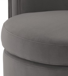 Casa Padrino luxury swivel armchair gray / matt gold 80 x 73 x H. 71.5 cm - Upholstered living room armchair with fine velvet - Luxury Furniture