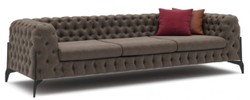 Luxus Chesterfield Wohnzimmer Sofa Grau Schwarz Luxury Chesterfield Living Room Sofa Gray Black