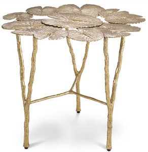 Casa Padrino table d'appoint design en laiton or Ø 57,5 ​​x H. 51,5 cm - Mobilier de Salon - Mobilier d'Hôtel - Qualité de Luxe
