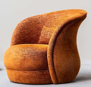 Casa Padrino fauteuil lounge design orange 82 x 100 x H. 80 cm - Fauteuil de salon - Fauteuil d'hôtel - Qualité de luxe