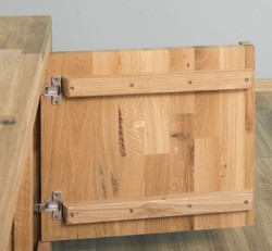 Casa Padrino armadio TV stile country naturale 120 x 46 x A. 60 cm - Credenza in legno massello - Mobili soggiorno stile country