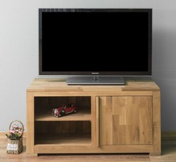 Casa Padrino armadio TV stile country naturale 120 x 46 x A. 60 cm - Credenza in legno massello - Mobili soggiorno stile country
