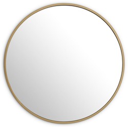 Casa Padrino specchio di lusso ottone Ø 120 cm - Specchio da parete rotondo in acciaio inossidabile - Specchio per guardaroba - Specchio per soggiorno - Specchio per camera da letto