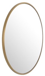 Casa Padrino specchio di lusso ottone Ø 120 cm - Specchio da parete rotondo in acciaio inossidabile - Specchio per guardaroba - Specchio per soggiorno - Specchio per camera da letto