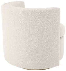 Casa Padrino sillón giratorio de lujo crema / oro mate 80 x 73 x A. 71,5 cm - Sillón de salón tapizado con terciopelo fino - Muebles de Lujo