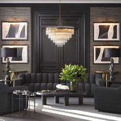 Casa Padrino divano di lusso nero 300 x 100 x A. 78,5 cm - Divano da soggiorno leggermente curvo - Divano Hotel - Qualità di Lusso