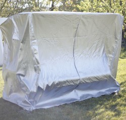 Casa Padrino housse de protection pour balançoire Hollywood de luxe gris 220 cm - Housse de protection pour balançoire de jardin résistante aux intempéries - Accessoires de jardin - Qualité de Luxe
