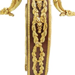 Casa Padrino mesa auxiliar barroco marrón / oro / rojo Ø 55 x A. 78 cm - Mesa redonda de madera maciza de estilo barroco - Muebles de salón barrocos
