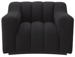 Casa Padrino poltrona di lusso nero 107 x 96 x A. 78,5 cm - Poltrona soggiorno leggermente curva - Poltrona hotel hotel - Qualità di Lusso