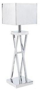 Luxus Designer Metall Tischleuchte Silber Luxury Designer Metal Table Lamp Silver 