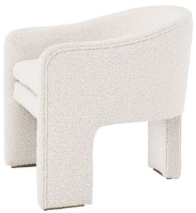 Casa Padrino Designer Sessel Creme / Messingfarben 66 x 67 x H. 69 cm - Moderner Wohnzimmer Sessel - Hotel Sessel - Luxus Wohnzimmer & Hotel Möbel