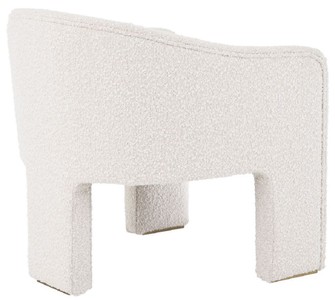 Casa Padrino Designer Sessel Creme / Messingfarben 66 x 67 x H. 69 cm - Moderner Wohnzimmer Sessel - Hotel Sessel - Luxus Wohnzimmer & Hotel Möbel
