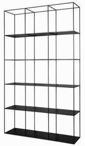 Casa Padrino armario de estantería de metal de lujo negro 120 x 40 x A. 200 cm - Armario de Salón - Armario de Oficina - Muebles de Lujo