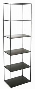 Casa Padrino armario de estantería de metal de lujo negro 60 x 40 x A. 200 cm - Armario de Salón - Armario de Oficina - Muebles de Lujo