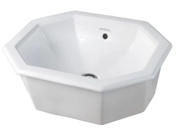Casa Padrino lavabo con inserto di lusso bianco 50 x 41,5 x H. 17,5 cm - lavabo in ceramica da inserimento - qualità di lusso - Art Nouveau Art Déco
