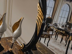 Barock Sideboard mit Spiegel Barock Schrank Barock Wohnzimmerschrank Baroque Sideboard with Mirror Baroque Cabinet Baroque Living Room Cabinet