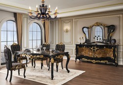 Barock Sideboard mit Spiegel Barock Schrank Barock Wohnzimmerschrank Baroque Sideboard with Mirror Baroque Cabinet Baroque Living Room Cabinet