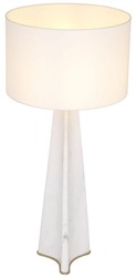 Casa Padrino luxury table lamp white / antique brass Ø 48 x H. 106.5 cm - Modern marble desk lamp - Luxury Collection