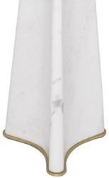 Casa Padrino luxury table lamp white / antique brass Ø 48 x H. 106.5 cm - Modern marble desk lamp - Luxury Collection