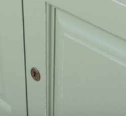 Casa Padrino armadio per libri in stile country verde / grigio 120 x 39 x A. 197 cm - Armadio in legno massello - Armadio soggiorno - Armadio ufficio - Mobili in stile country