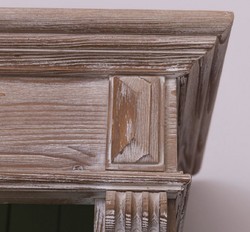 Casa Padrino armadio per libri stile country marrone / verde 120 x 37 x H. 197 cm - Armadio in Legno Massello - Armadio Ripiano - Mobile da Soggiorno - Mobili in Stile Country