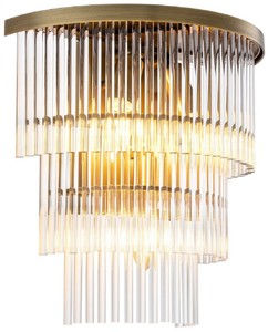 Casa Padrino lampada da parete di lusso ottone antico 33 x 17 x A. 32,5 cm - Lampada da parete soggiorno - Lampada da parete hotel - Collezione di Lusso