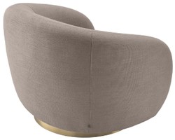 Casa Padrino luxury swivel armchair sand / brass 96 x 85 x H. 74 cm - Living room armchair - Living room furniture - Luxury Quality
