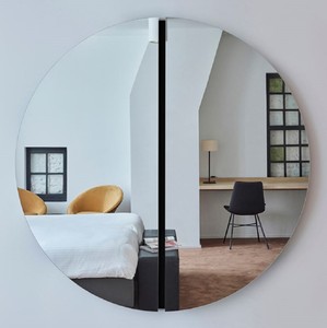 Casa Padrino espejo de lujo negro Ø 150 cm - Espejo de pared redondo - Espejo de Sala de Estar Hotel Restaurante