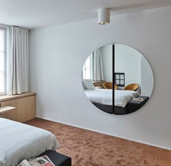 Casa Padrino espejo de lujo negro Ø 150 cm - Espejo de pared redondo - Espejo de Sala de Estar Hotel Restaurante