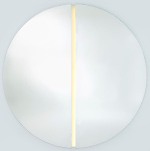 Casa Padrino Luxus Spiegel Ø 150 cm - Runder Wandspiegel mit LED Streifen - Wohnzimmer Hotel Restaurant Boutique Spiegel