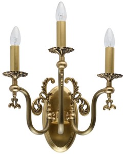 Casa Padrino lampada da parete barocco di lusso bronzo antico 39 x 39 x A. 24 cm - Elegante lampada da parete per soggiorno in stile barocco - Luci Barocche