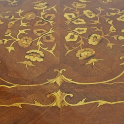 Casa Padrino segretaria barocca intarsio in mogano / oro 120 cm - tavolo da scrivania in stile antico fatto a mano - mobili da ufficio in stile barocco