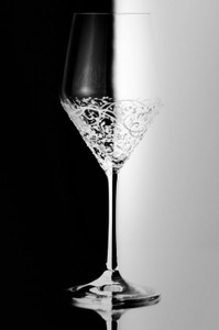Casa Padrino conjunto de 6 copas de vino blanco de lujo blanco Ø 8,6 x A. 22,4 cm - Copas de vino hechas a mano y pintadas a mano - Accesorios para Hoteles y Restaurantes - Calidad de Lujo