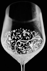 Casa Padrino ensemble de 6 verres à vin blanc de luxe blanc Ø 8,6 x H. 22,4 cm - Verres à vin faits à la main et peints à la main - Accessoires pour Hôtels et Restaurants - Qualité de Luxe