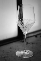 Casa Padrino ensemble de 6 verres à vin blanc de luxe blanc Ø 8,6 x H. 22,4 cm - Verres à vin faits à la main et peints à la main - Accessoires pour Hôtels et Restaurants - Qualité de Luxe