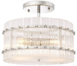Runde Luxus Designer Glas Deckenleuchte Silber Round Luxury Designer Glass Ceiling Lamp Silver