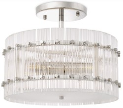 Runde Luxus Designer Glas Deckenleuchte Silber Round Luxury Designer Glass Ceiling Lamp Silver