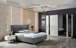 Casa Padrino armario de dormitorio de lujo blanco / oro 260 x 72 x A. 218 cm - Armario de madera maciza noble con 2 puertas correderas - Muebles de dormitorio de lujo