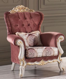 Casa Padrino Luxus Barock Wohnzimmer Set Rot / Weiß / Gold - 2 Sofas & 2 Sessel & 1 Couchtisch - Prunkvolle Barock Wohnzimmer Möbel