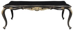 Casa Padrino Luxury Baroque Dining Table Black / Gold - Noble Solid Wood Dining Room Table - Baroque Dining Room Furniture - Noble & Magnificent