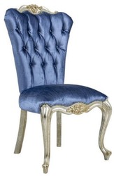 Casa Padrino ensemble de chaises de salle à manger baroque de luxe bleu / argent / or - Ensemble de 6 chaises de cuisine fait main - Mobilier de salle à manger baroque - Noble & Splendid Casa Padrino ensemble de chaises de salle à manger baroque de luxe bleu / argent / or - Ensemble de 6 chaises de cuisine fait main - Mobilier de salle à manger baroque - Noble & Splendid