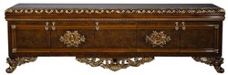 Casa Padrino armadio TV barocco di lusso marrone / oro - Magnifico credenza da soggiorno con 5 ante - Mobili da soggiorno in stile barocco